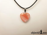 pendentif coeur 1.5 cm quartz cerise objectif zen