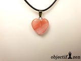 pendentif quartz cerise coeur 1.5 cm objectif zen