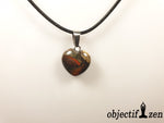 pendentif coeur 1.5 cm en héliotrope