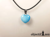 pendentif coeur 1.5 cm agate bleue objectif zen