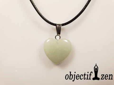 pendentif coeur 2 cm en aventurine