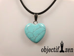 pendentif coeur 2 cm en howlite turquoise