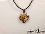 pendentif coeur 2 cm en jaspe dalmatien