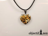 pendentif coeur 2 cm en jaspe dalmatien