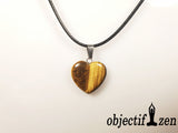 pendentif coeur 2 cm en oeil de tigre