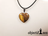 pendentif coeur 2 cm en oeil de tigre