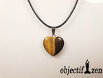 pendentif coeur 2 cm en oeil de tigre
