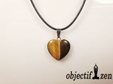 pendentif coeur 2 cm en oeil de tigre