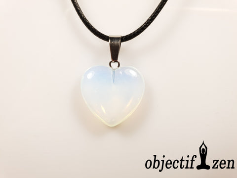 pendentif coeur 2 cm en opalite