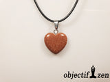 pendentif coeur 2 cm en pierre de soleil