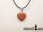 pendentif coeur 2 cm en pierre de soleil