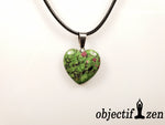 pendentif coeur 2 cm en rubis zoisite