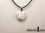 pendentif howlite blanche coeur 2 cm objectif zen