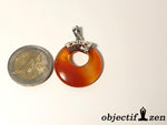 donut 2.8cm cornaline pendentif objectif zen