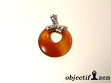 objectif zen pendentif cornaline donut 2.8cm