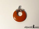 objectif zen pendentif jaspe rouge donut 2.8cm