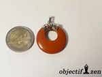 objectif-zen pendentif donut 2.8cm jaspe rouge