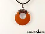 pendentif donut 2.8cm jaspe rouge objectif-zen