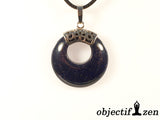 pendentif pierre de sable bleu donut 2.8cm objectif-zen