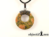 pendentif donut 2.8cm unakite objectif-zen