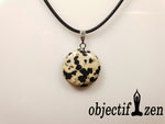 pendentif galet 2 cm en jaspe dalmatien