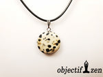 pendentif galet 2 cm en jaspe dalmatien