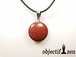 pendentif galet 2 cm en jaspe rouge