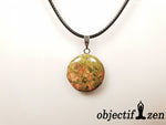 pendentif galet 2 cm en unakite