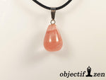 pendentif goutte d'eau boule quartz cerise objectif-zen