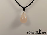 objectif zen pendentif goutte d'eau boule quartz rose