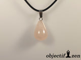 pendentif goutte d'eau boule quartz rose objectif-zen