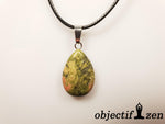 pendentif goutte d'eau en unakite