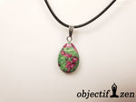 pendentif goutte d'eau en rubis zoisite