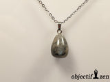 labradorite pendentif goutte d'eau objectif zen