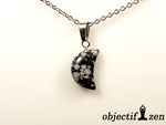 pendentif obsidienne flocon de neige lune objectif zen