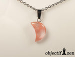 pendentif quartz cerise lune objectif zen