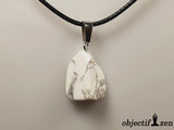 pendentif pierre roulée howlite blanche objectif zen