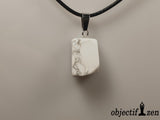 pendentif howlite blanche pierre roulée objectif zen