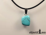 pendentif pierre roulée howlite turquoise objectif zen