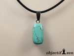 pendentif howlite turquoise pierre roulée objectif zen