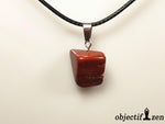 objectif zen pendentif jaspe rouge pierre roulée
