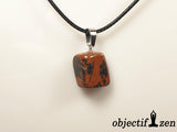 pendentif pierre roulée obsidienne mahogany objectif zen
