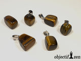 pendentif objectif zen pierre roulée oeil de tigre