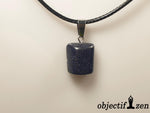 pierre de sable bleu pendentif pierre roulée objectif zen