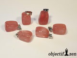objectif zen pendentif quartz cerise pierre roulee