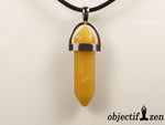 pendentif pointe calcédoine orange objectif zen