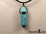 pendentif pointe howlite turquoise objectif zen