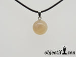 pendentif bille agate grise objectif zen