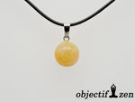 pendentif bille calcédoine orange objectif-zen