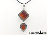 objectif zen pendentif duo jaspe rouge